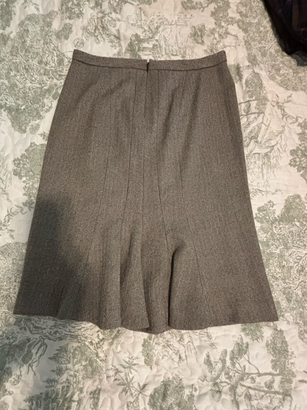 J. Crew sz 6 wool herringbone midi skirt, lined classic academia preppy workwear